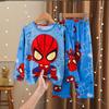 Children Cotton Pajama Set Girls Long Sleeve Sleepwear Home Clothes Cute Print