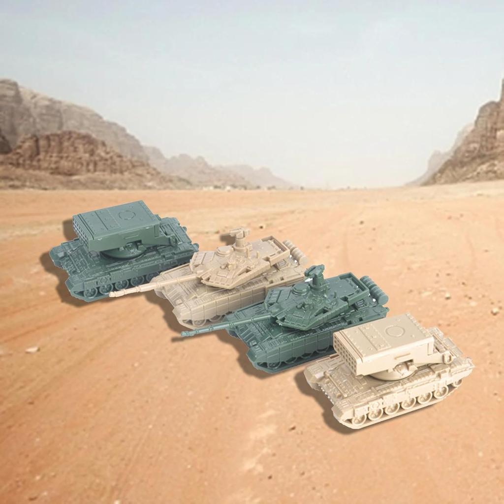 4 шт. Модель танка 1/144, Сборка пазла своими руками, Коллекционные, 4D Современная модель танка для детей