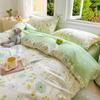 Pure Cotton Four-piece Set, Small Fresh Floral Bed Sheet, Quilt Cover, Dormitory Three-piece Set, Bedding
