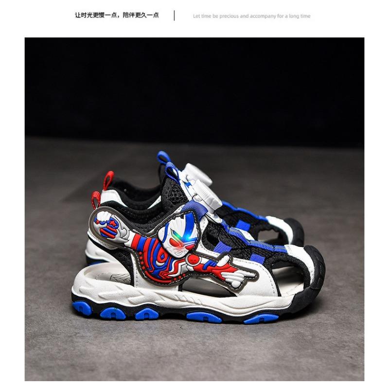 Обувь для пляжа Ultraman Luminous Baotou для мальчиков, летняя, новая, средняя, для детей, с сетчатой поверхностью, дышащая обувь