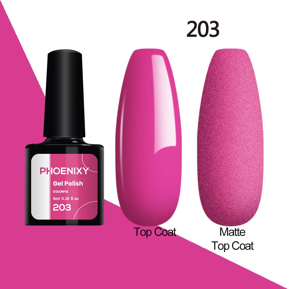 Лак для ногтей PHOENIXY, 8 мл, УФ-светодиодный гибридный лак для дизайна ногтей, гель-лайнер для маникюра, полупостоянная основа, верхнее покрытие, гель с блестками, блестящие цвета, гель
