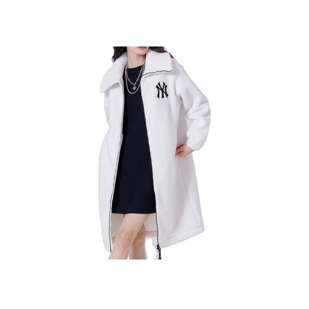 Новые бархатные куртки MLB New York Yankees женские цвета слоновой кости 3AJPF3416-50IVS