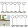 Card Holders Desktop Clip Heart Pattern Heart-shaped Iron
