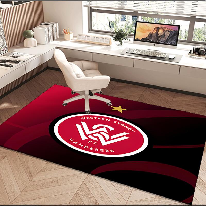 1PC rug Western Sydney Wanderers Fc Carpet, Chair Rug,Area Rug for Office Bedroom living rooms bedroom, Doormat decor Christmas fan gifts