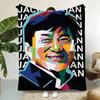 Celebrity J-Jackie Chan Throw  Flannel Throw Blanket,Bed Home Office Nap Blanket Travel,Camping,Picnic Blanket Soft Decor