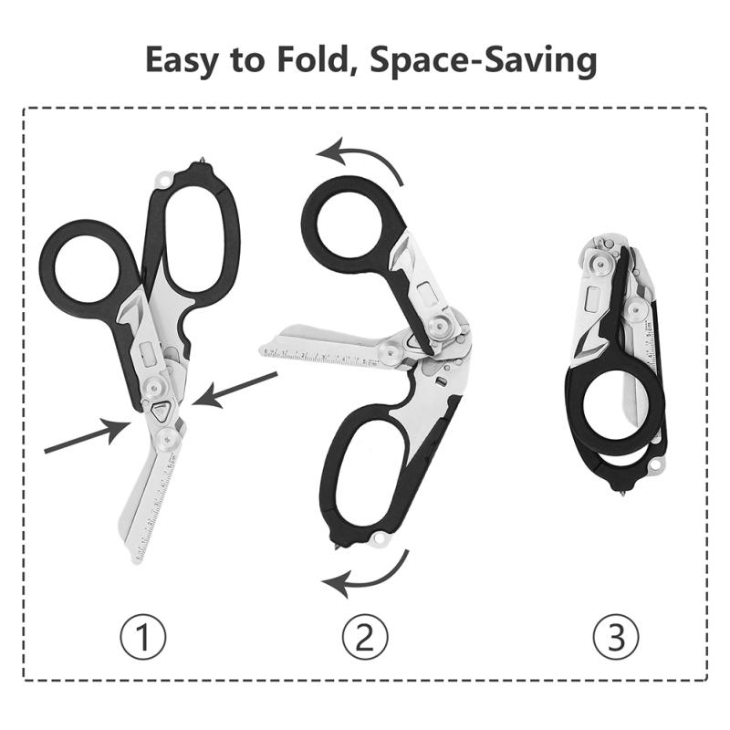 Multitool Scissors Stainless Steel 6 In 1 Multifunctional Scissors Outdoor Survival Home Repair