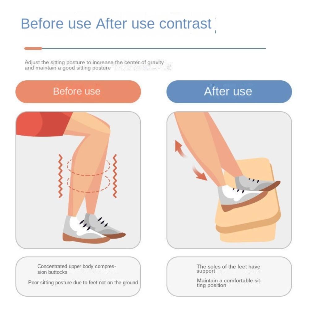 Nursing Step Leg Foot Stool Wooden Foot Pedal Mat Space Saving Desk Footstool Posture Correction