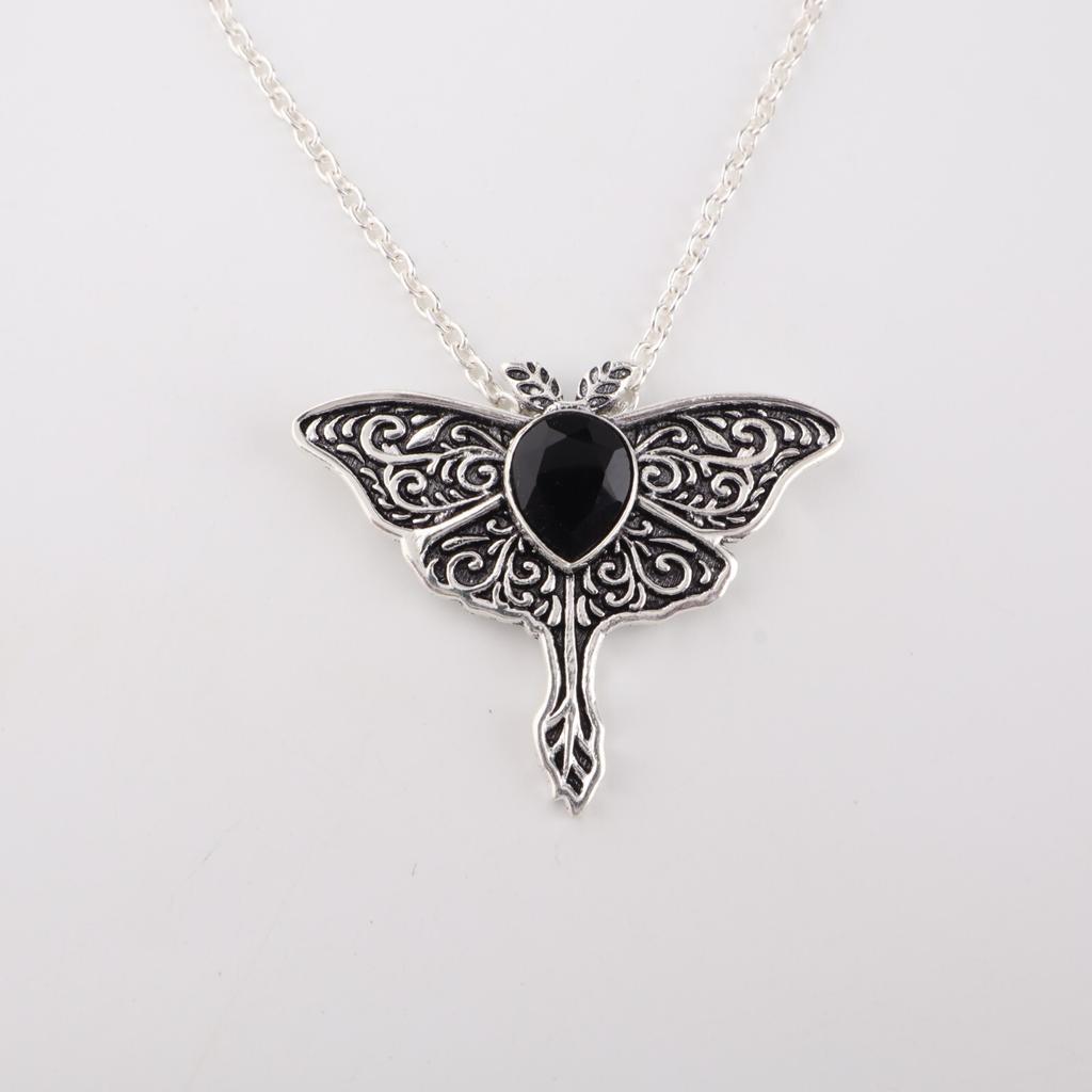 Драгоценный камень Черный Оникс Ювелирная подвеска из стерлингового серебра 925 пробы 1,2" для подарка на день рождения CP-31-18