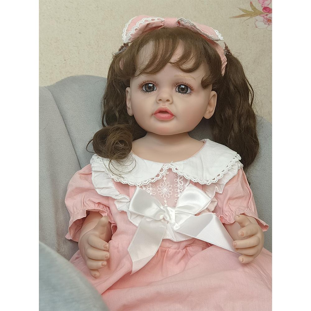 Модная игрушка для всего тела, мягкий силикон, реалистичное настоящее прикосновение, возрождается, милая Бетти для маленьких девочек, с маленькими волнистыми волосами, кукла-принцесса для малышей