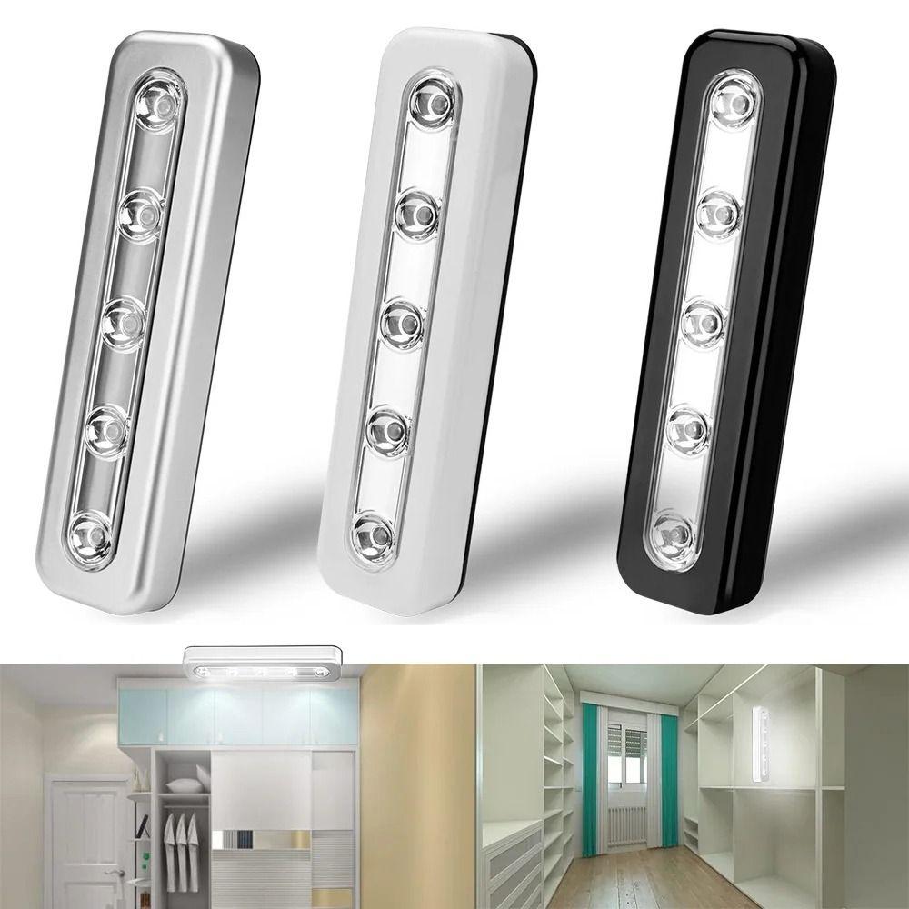 Мини Беспроводной Настенный Светильник Светодиодная Лента на Батарейках Новый Трехрежимный Нажимной Светильник Дом Спальня