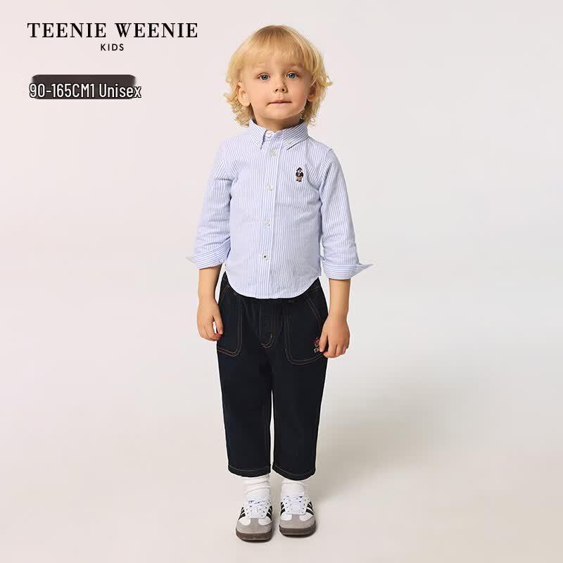 Teenie Weenie Детская полосатая рубашка с длинным рукавом