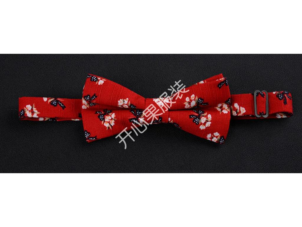 Мужской галстук-бабочка Slim Fit с цветочным ретро-принтом из хлопка и льна - Унисекс, в гонконгском стиле, для свадеб и повседневной рабочей одежды