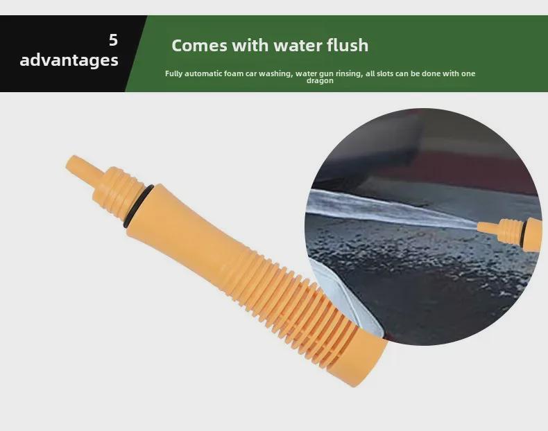 Portable Telescopic Chenille Car Wash Mop with Auto-Rotating Brush