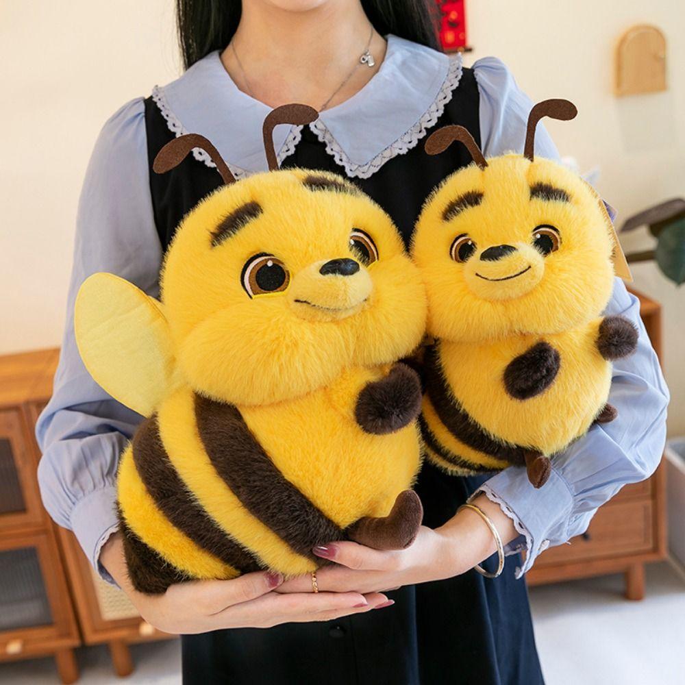 Plush Doll Bee Plush Toy Cartoon Bee Animal Plushie Funny Stuffed Bee Doll Birthday Gift