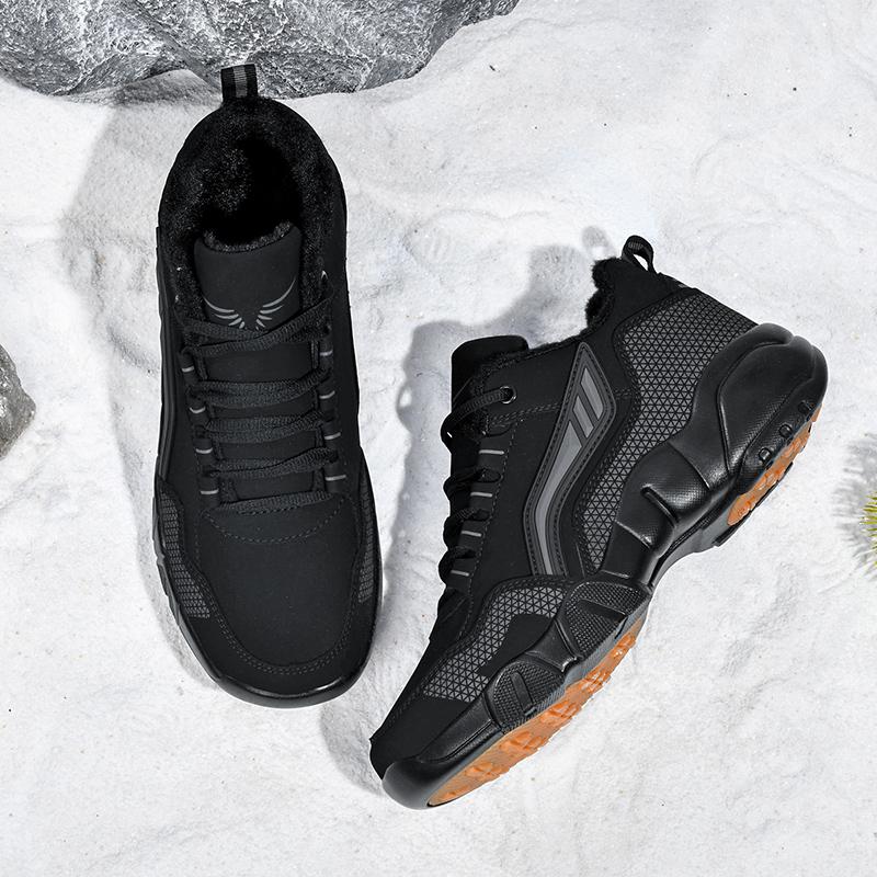 Men Winter Waterproof Style Sport Shoes Warm Anti Slip Large Size Sneakers for Walking Travel Outdoor Daily Wear Sizes 39-45