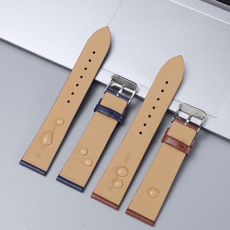 Ремешок для часов из мягкой кожи, ультратонкий ремешок 14 мм, 15 мм, 16 мм, 18 мм, 20 мм, 22 мм, сменный ремешок для наручных часов, ремешки для часов