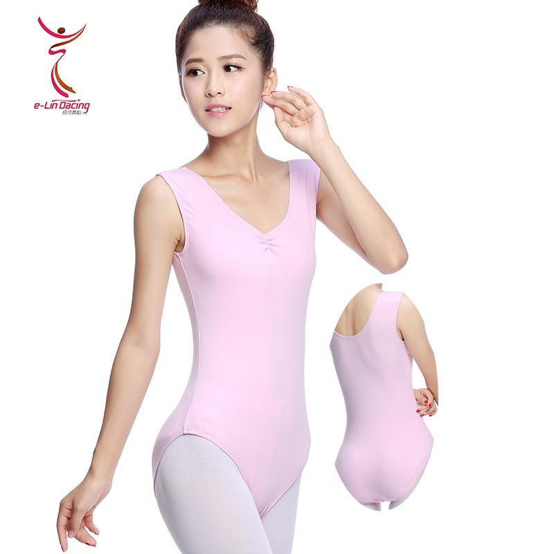 Cotton Ballet Leotard Girls Women Sleeveless Dancewear Fitness Gymnastics Practice Costume