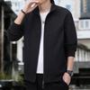 Осенняя куртка мужская со стойкой воротником повседневная деловая мужская универсальная куртка