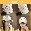 Vintage Cotton Baseball Cap With Embroidered Floral Design For Casual Wear