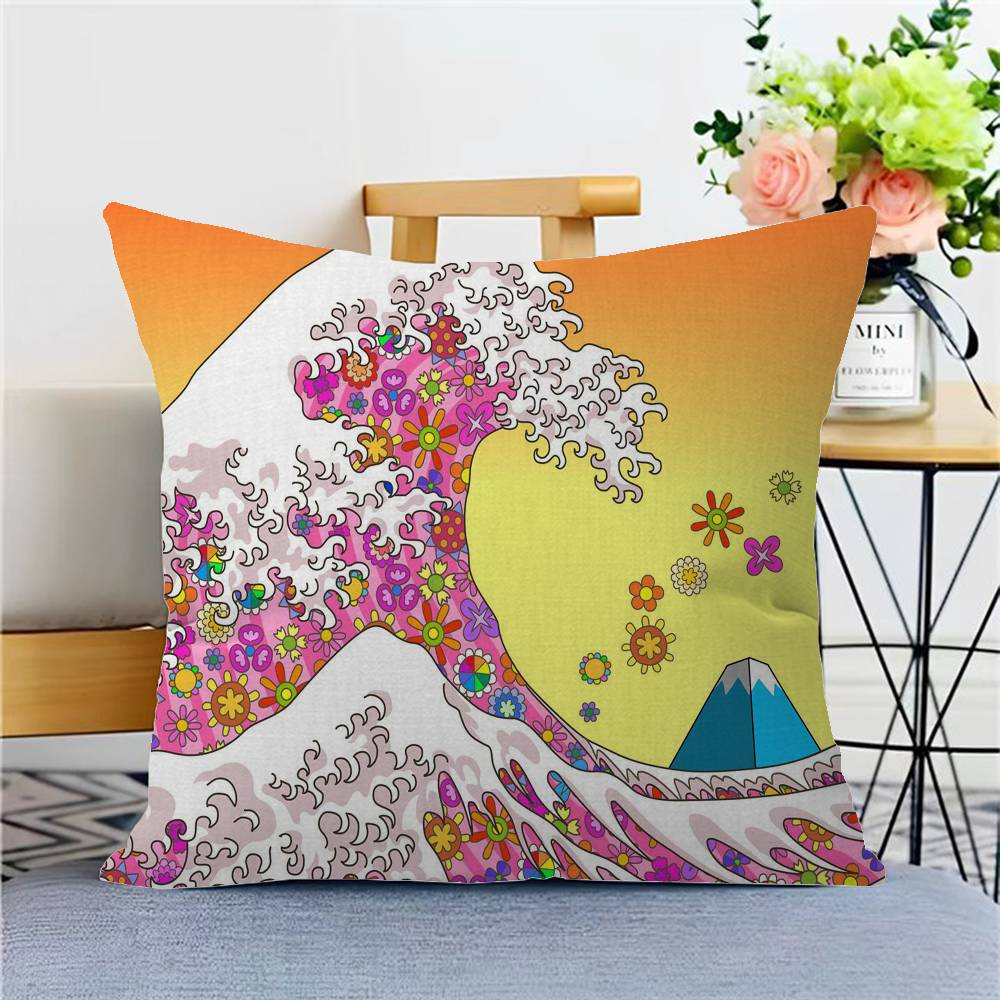 Наволочка «Большая волна в Канагаве» для спальни и гостиной, декоративная наволочка для подушки для дивана