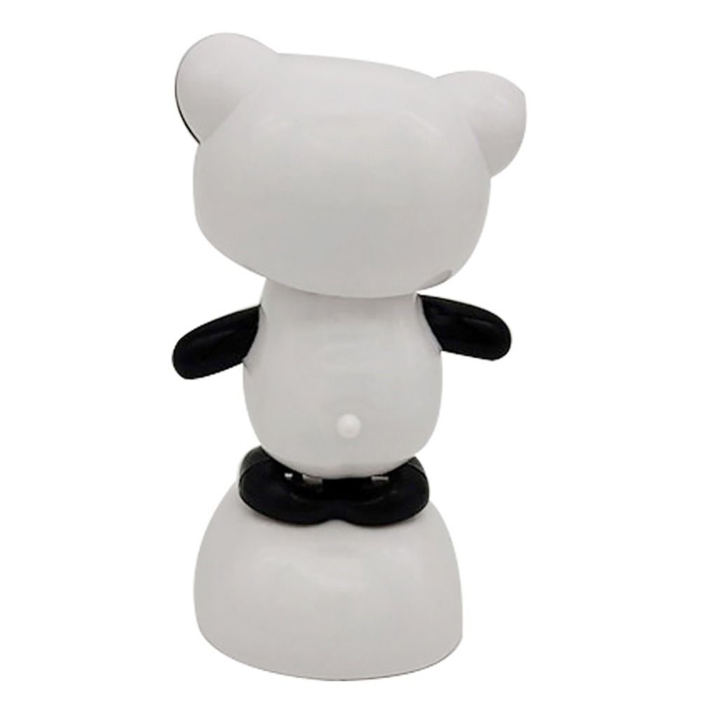 Пластиковая солнечная энергия панда украшение автоматическая голова качающаяся кукла автомобиль подвеска автомобиль