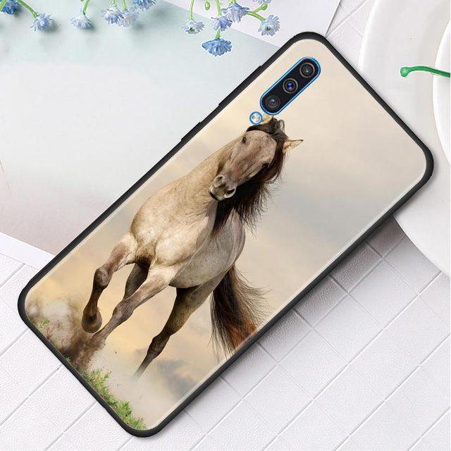 Силиконовый чехол для телефона Samsung Galaxy A50 A70 A10 A20e A30 A40 A20s A10s A10e A80 A90 A60 A30s, чехол с изображением бегущих лошадей