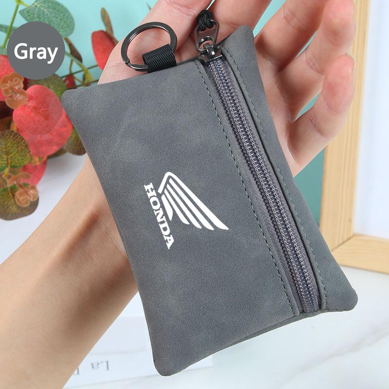 BNNU7 Leather Car Key Cover Purse Storage Bag Keychain Accessories For Honda Hornet 600 250 CB500X NC750X PCV Forza 125 CB650R CBR 954