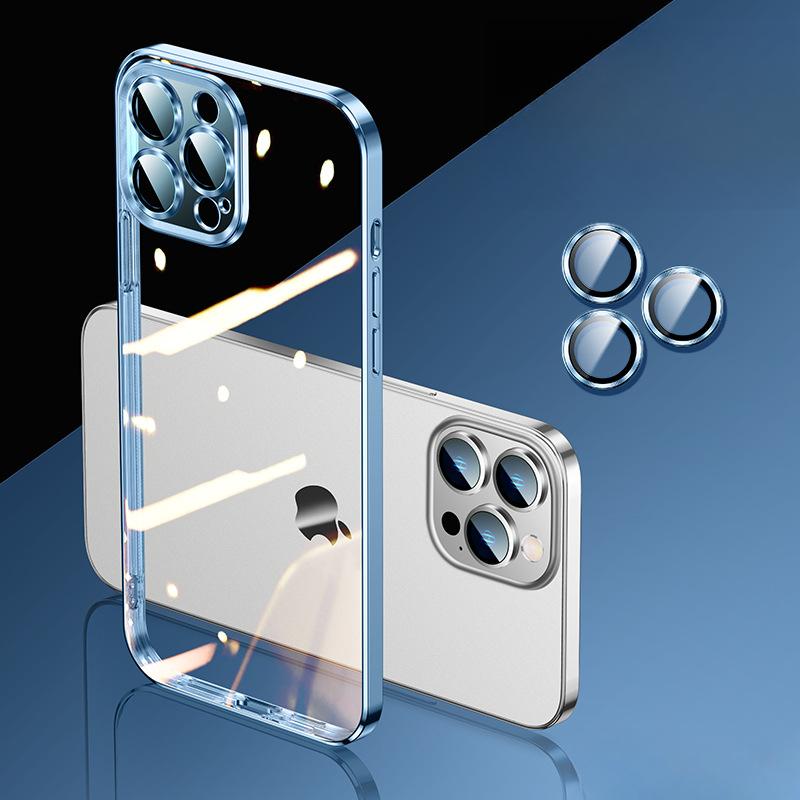 Гальванизированная пылезащитная сетка подходит для чехла для телефона iPhone14promax, прозрачный Apple 13 простой 12 противоударный защитный чехол