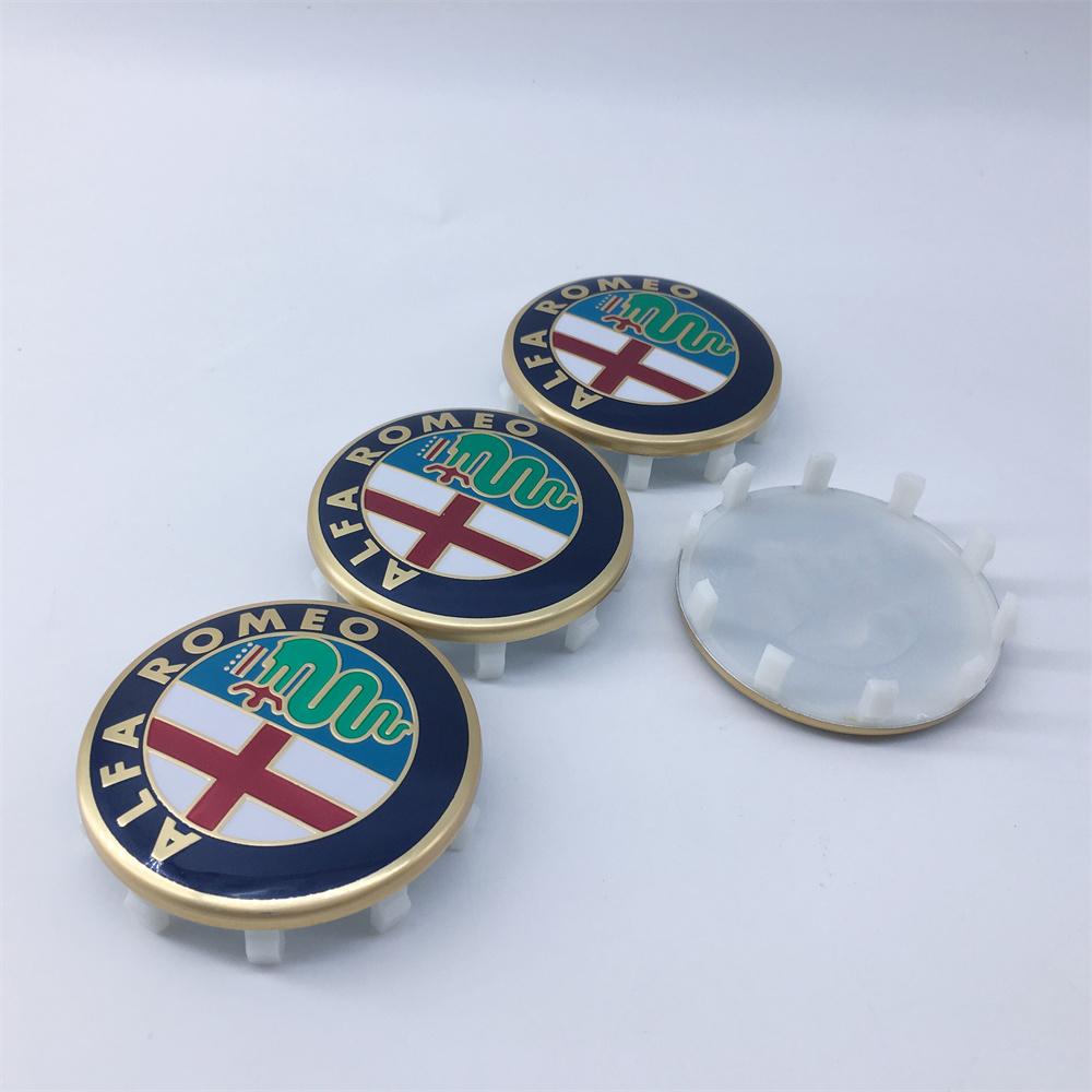 4pcs 60MM 10pin GTAM Car Emblems Wheel Center Covers Hub Cap Stickers for Alfa Romeo Giulia Giulietta Mito Stelvio GT Auto RefitMX5