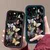 Чехол для телефона конфетного цвета для iPhone 16 Pro Max 16e 14 15 Pro Max Plus 13 12 11 Pro 7 8 XR X XS Чехол для телефона с бабочкой Противоударный бампер TPU Силиконовая крышка
