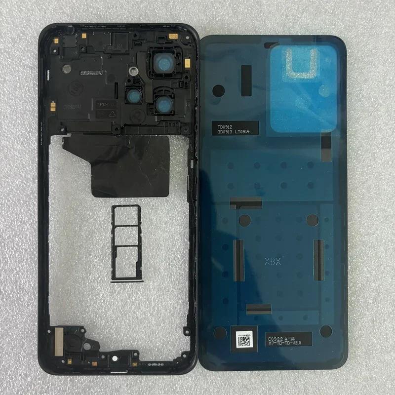 Для телефона Redmi Note 12 4G Корпус Средняя рамка Задняя крышка аккумулятора Панель Крышка Задняя крышка камеры Лоток для SIM-карты