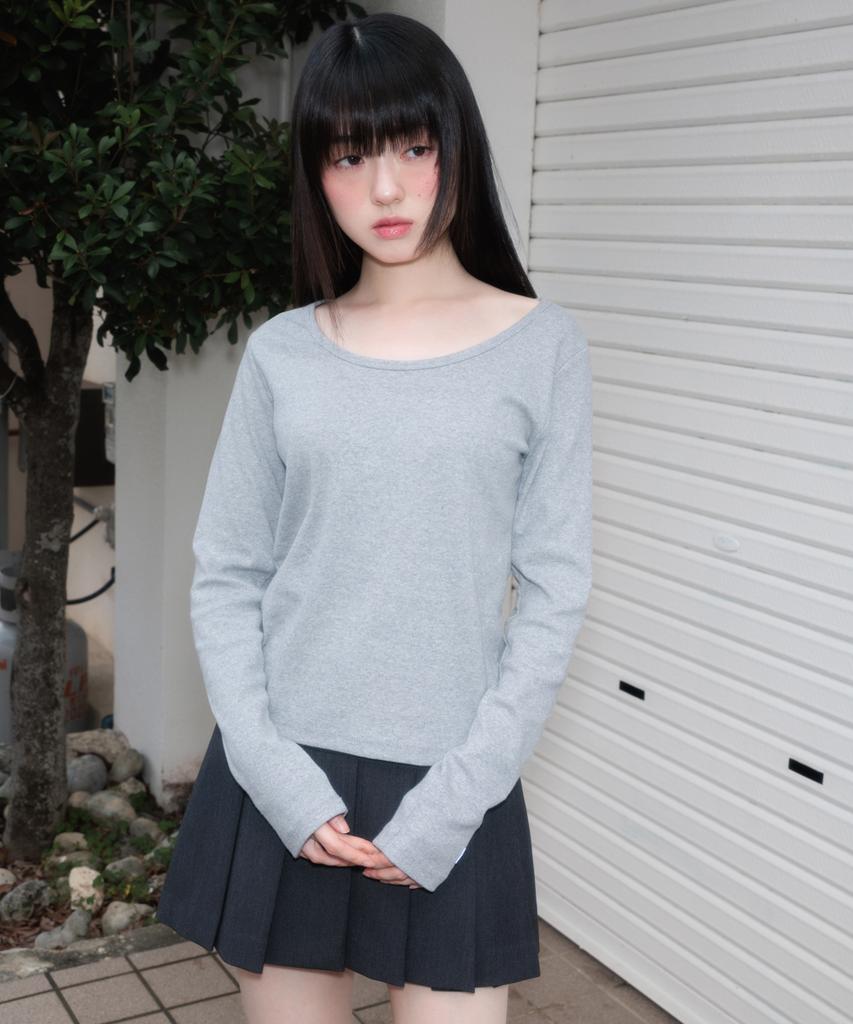 ROSEFRANTZ Essential Rose Label Long Sleeve [Gray]