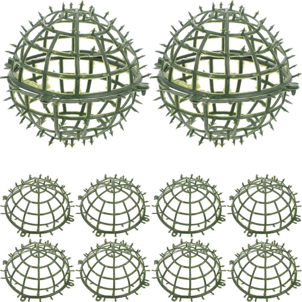 6Pcs Artificial Plant Topiary Ball Support Sturdy Plastic Flower Shelf Holder Faux Green Ball Frame Rack Decorative Flower
