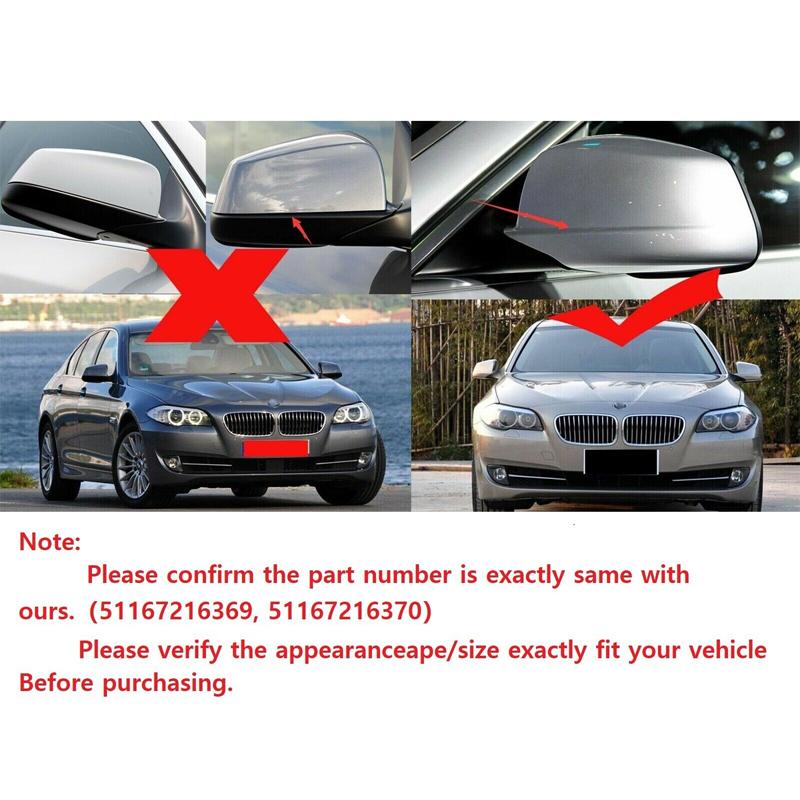 Rearview Mirror Cap Wing Side Mirror Covers Car Accessories Fit For BMW 5 Series F10 F11 F18 Pre-LCI 2010 - 2013 M