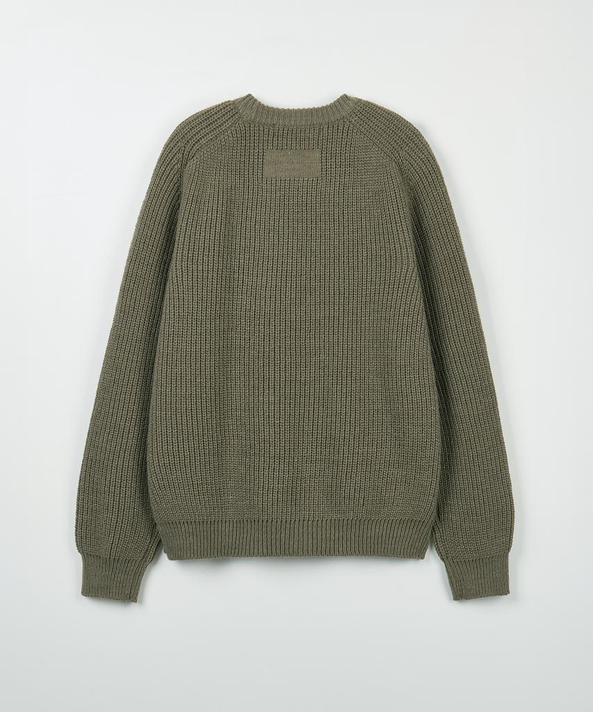 NODU Saddle Hazzi Essential Raglan Knit [Khaki]