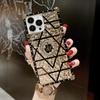 Чехол с 3D ромбовидной текстурой и розами для iPhone/Samsung/Huawei/Xiaomi/OPPO/VIVO/TCN CAMON Rhinestone Ring Подставка с защитой от падения Задняя крышка