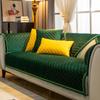 Стеганый толстый плюшевый бархатный чехол для дивана 3 4 сиденья Loveseat L-образный чехол для дивана однотонный ультрамягкий чехол для кресла зеленый теплый