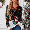 Winter Women's Christmas Sweaters Cute Print Soft Jumpers Full Sleeve O Neck Casual Loose Female Xmas Pullovers