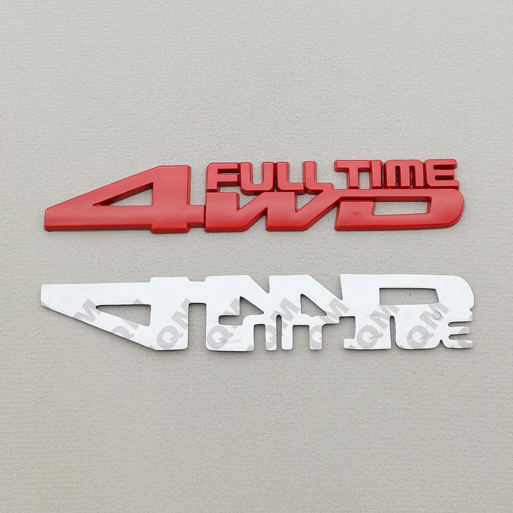 3D Car Sticker 4WD Full Time Logo Emblem Truck Fender Auto Badge Decal Accessories For Toyota Prado Honda Jeep Ford Mitsubishi oi1