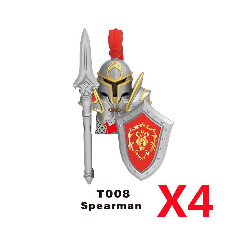 Средневековый Солдат Рыцарь Фигурка MOC Строительный Блок Зеленый Дракон Замок Пехота Орки Пират Римская Кавалерия Оружие Игрушки Подарки D122