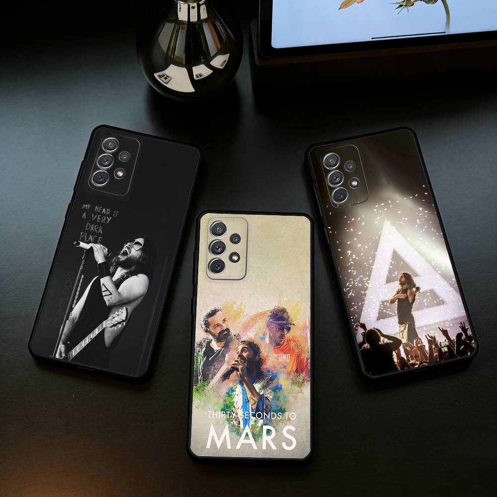 30 S-Seconds T-To M-Mars Phone Case For Samsung Galaxy A73,A72,A71,A70,A53,A52,A51,Soft Silicone Black Cover
