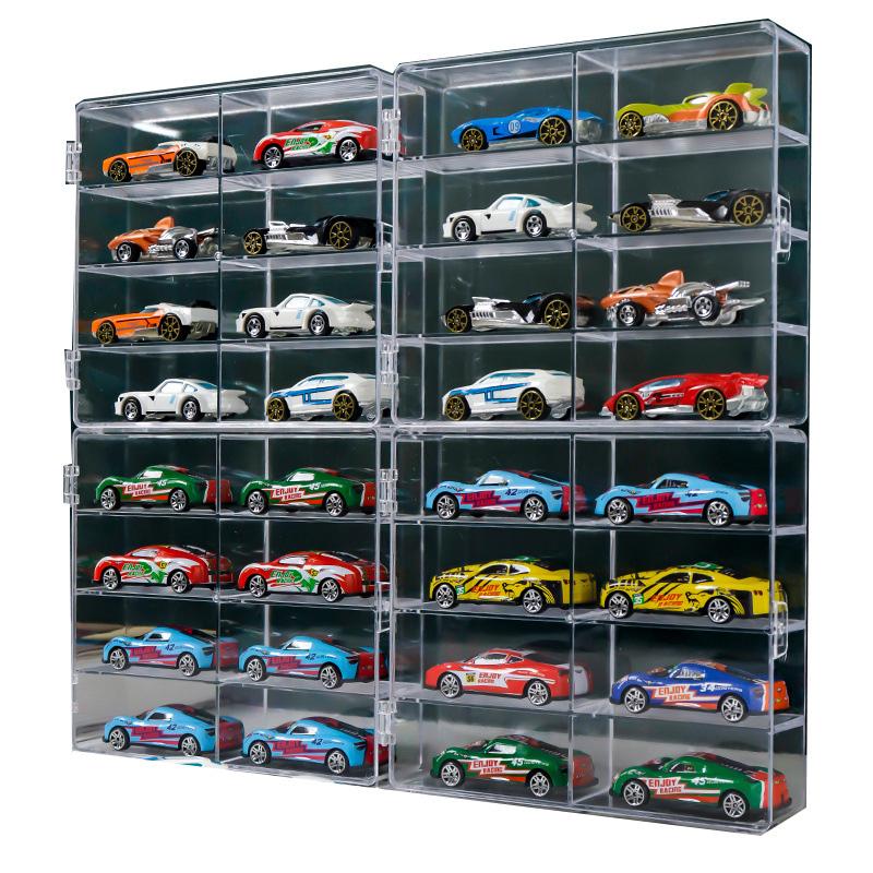 1Pc Dustproof Acrylic Hotwheels Car Model Toy 1:64 Display Box Cabinet Rack