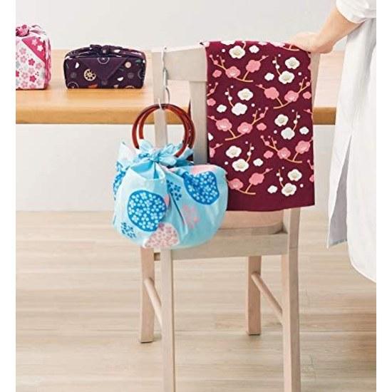 Miyamoto-Towel Made Japan Furoshiki Okami-san no Kofuroshiki 5050cm Striped Houndstooth 30045