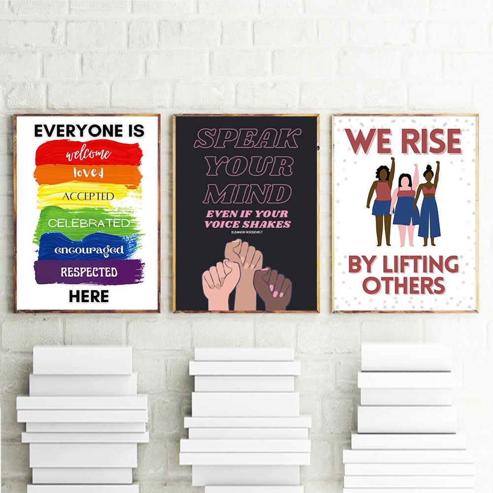 Детские позитивные аффирмации, художественные принты, осознанность, плакат, уверенность в себе, цитаты, холст, живопись, настенные художественные фотографии, декор для классной комнаты