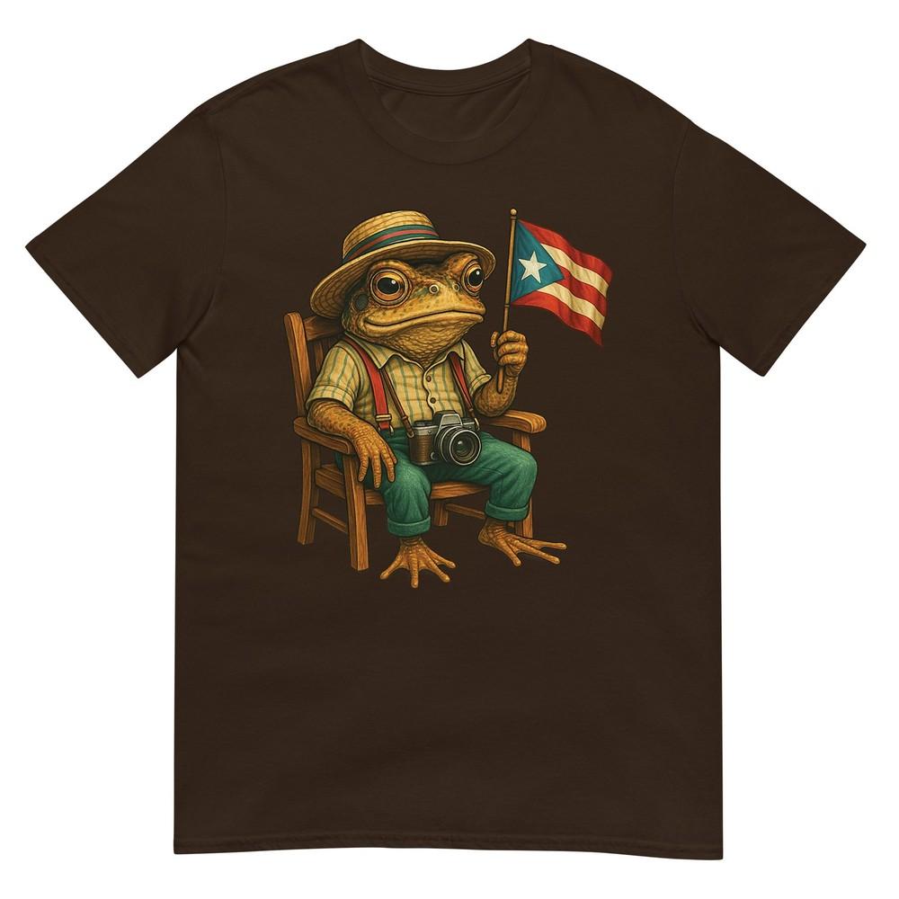Funny Coqui Frog Puerto Rico Flag Taino Boricua Hispanic TShirt