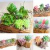 Mini Succulents Artificial Plant Fake Diy Home Office Desk Garden Decor Floral