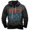 Винтажное худи Route 66 3D-принт Толстовки Модные толстовки Свитшоты Для мальчика Женская Мужские спортивные костюмы Мужская Женская Одежда толстовки