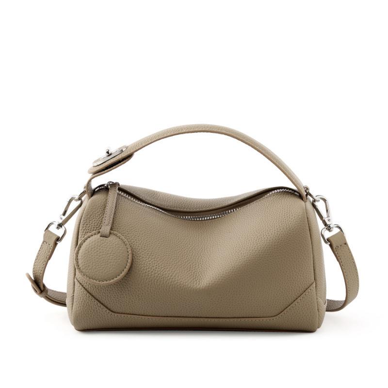 TOGO top-grain leather women's bag, fashionable genuine leather cross-border Boston bag, versatile trendy handbag and crossbody bag