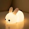 Lamp Modern LED Animal Touch Bedroom Baby Child Hug Bed Lamp Color Changing Rabbit Night Light Table Rabbit Silicone Night