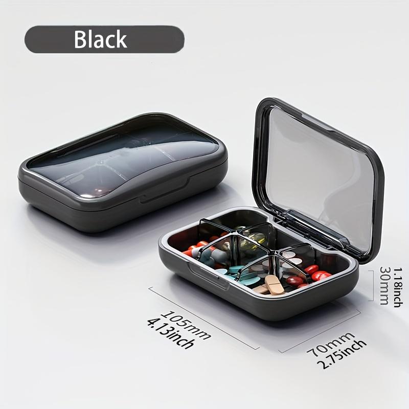Durable 7-Day PP Plastic Pill Organizer Weekly Medicine Case with 6 Compartments Portable & Easy to Use Food Contact Material